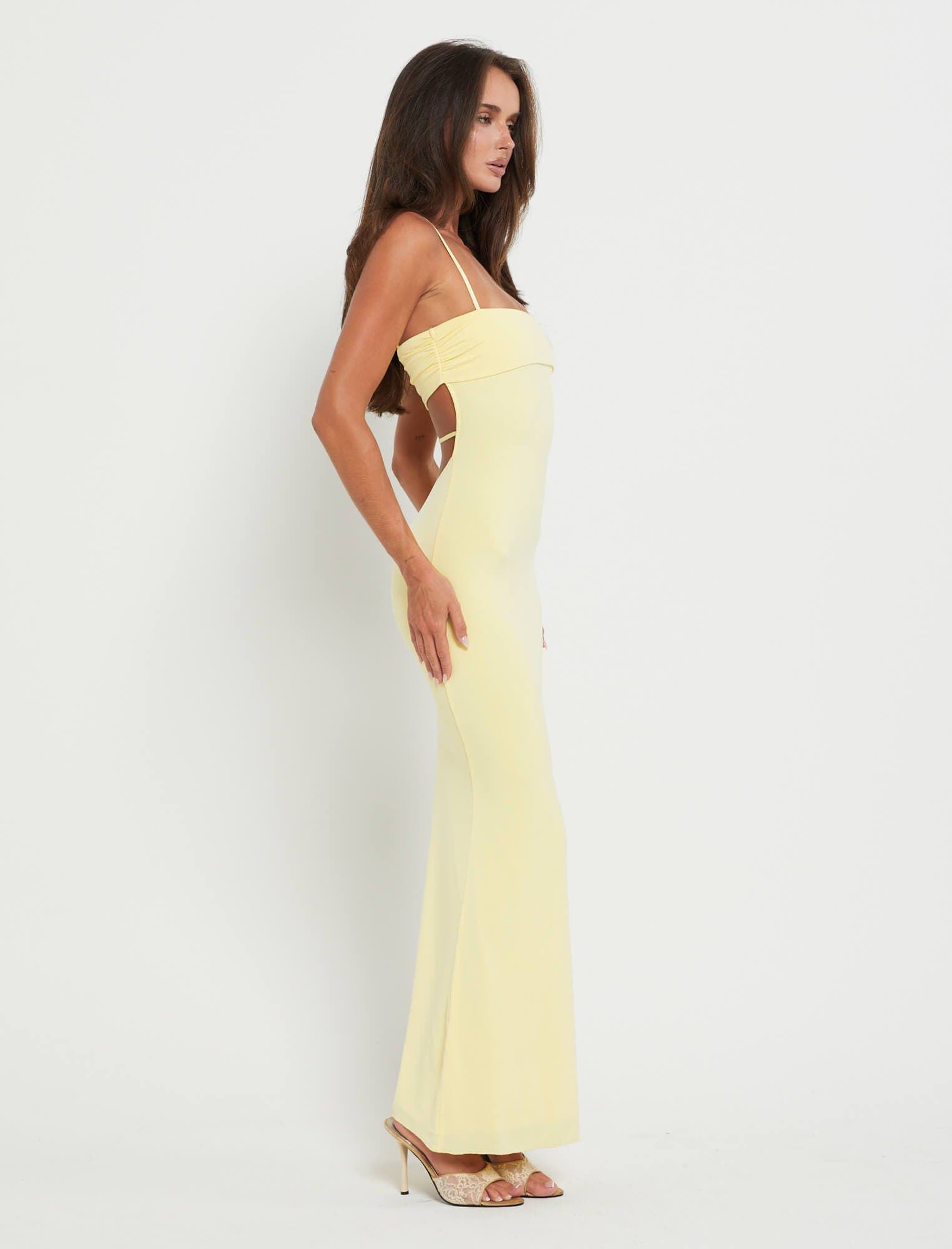 CARA DRESS - YELLOW : PASTEL CITRUS