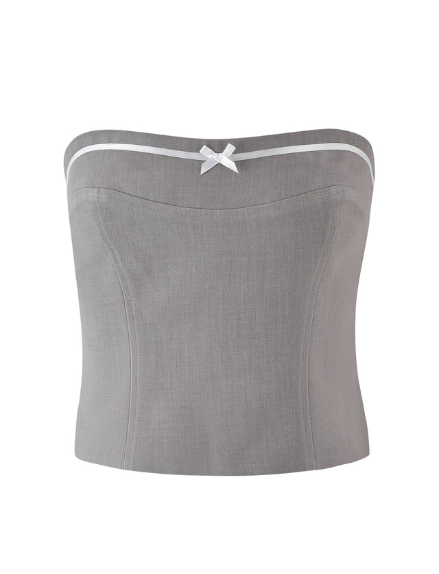 LENINA TOP - GREY : LIGHT GREY