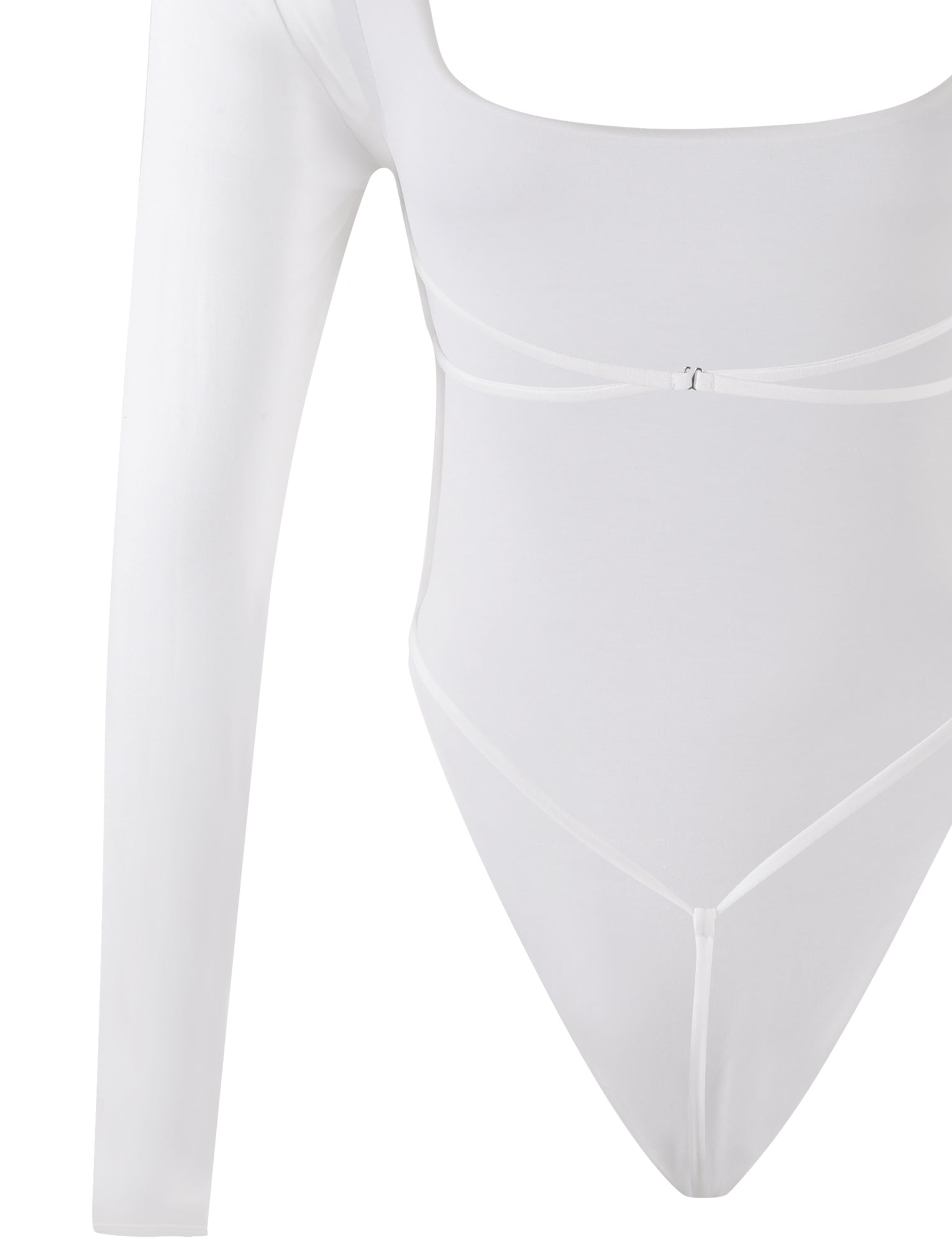 PACT Apparel Women's White Everyday Long Sleeve Bodysuit 