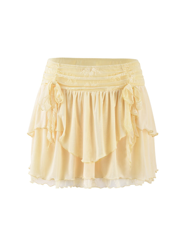 HARPER MINI SKIRT - YELLOW : LEMON