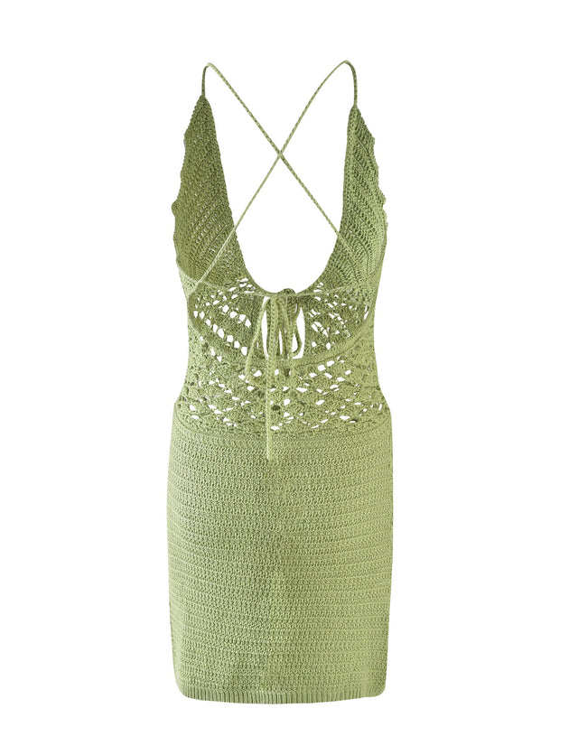 ISABELL DRESS - GREEN : PASTEL GREEN