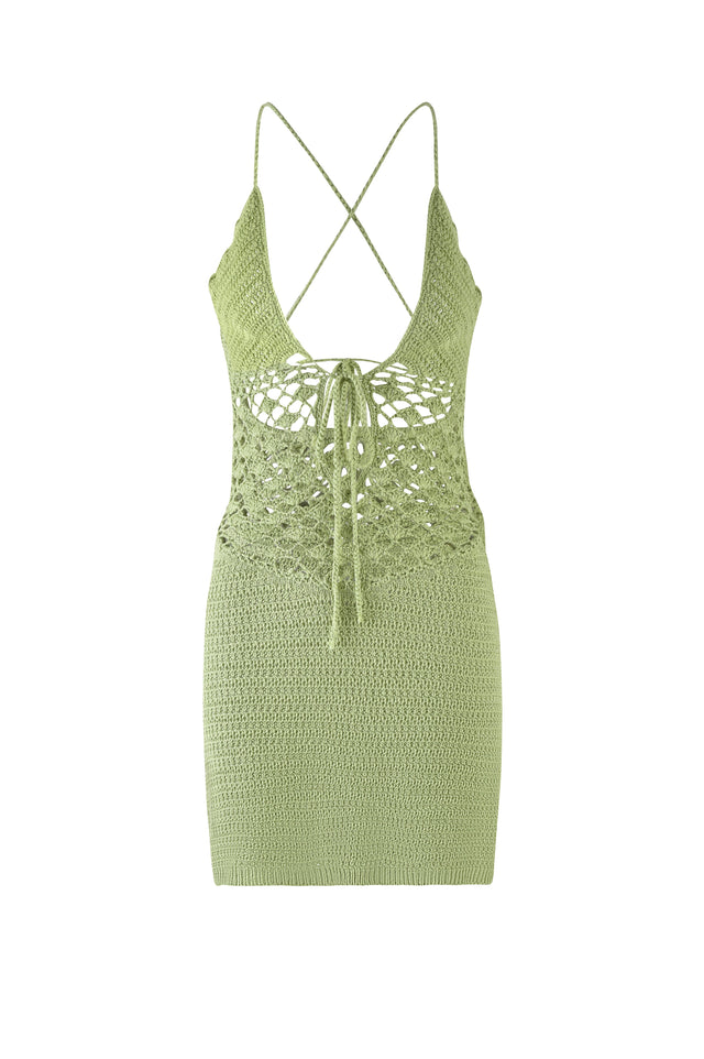 ISABELL DRESS - GREEN : PASTEL GREEN