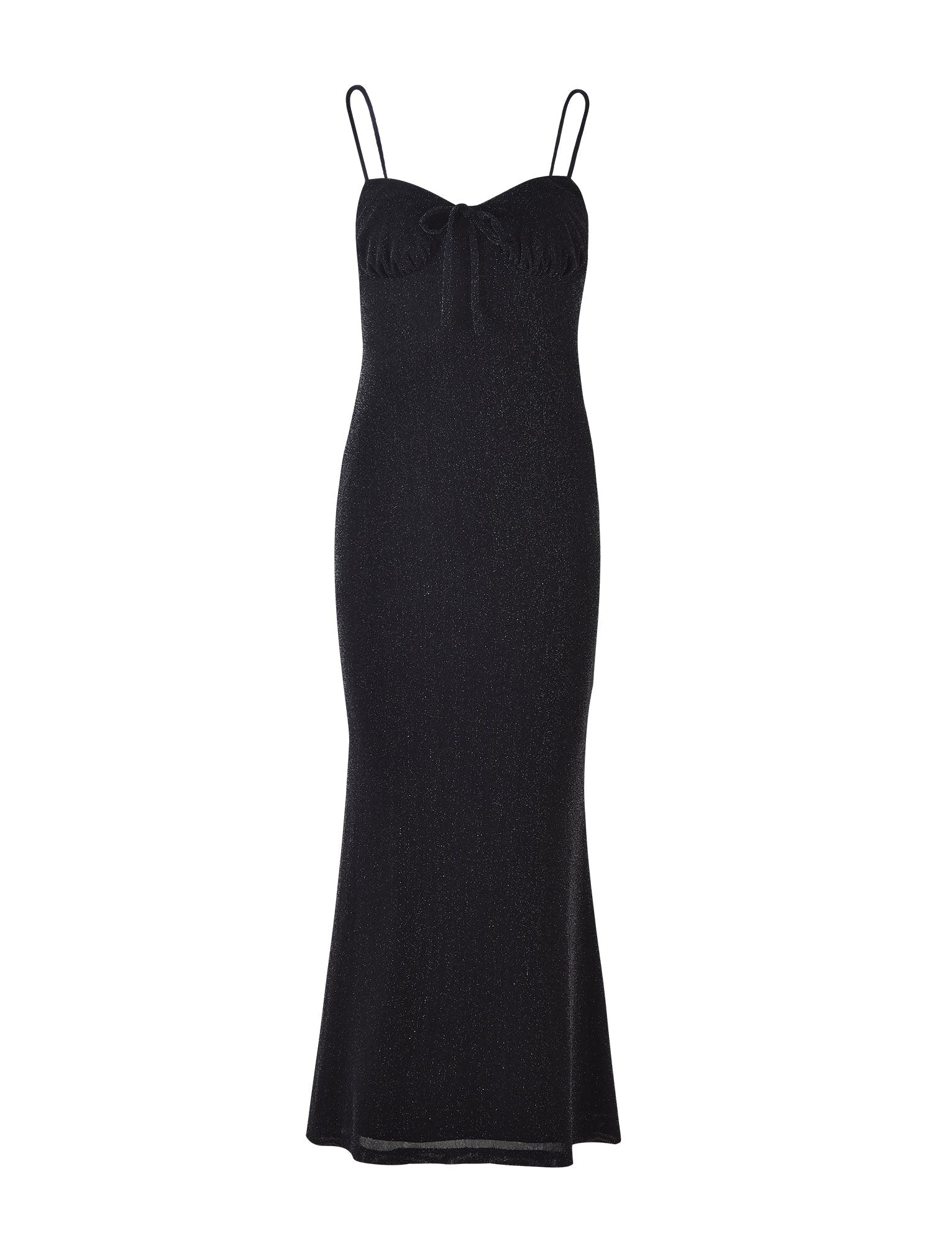 CATYA DRESS - BLACK : BLACK SHIMMER