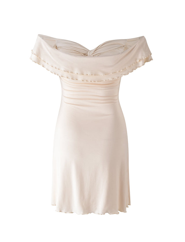 DENALI MINI DRESS - WHITE : BONE