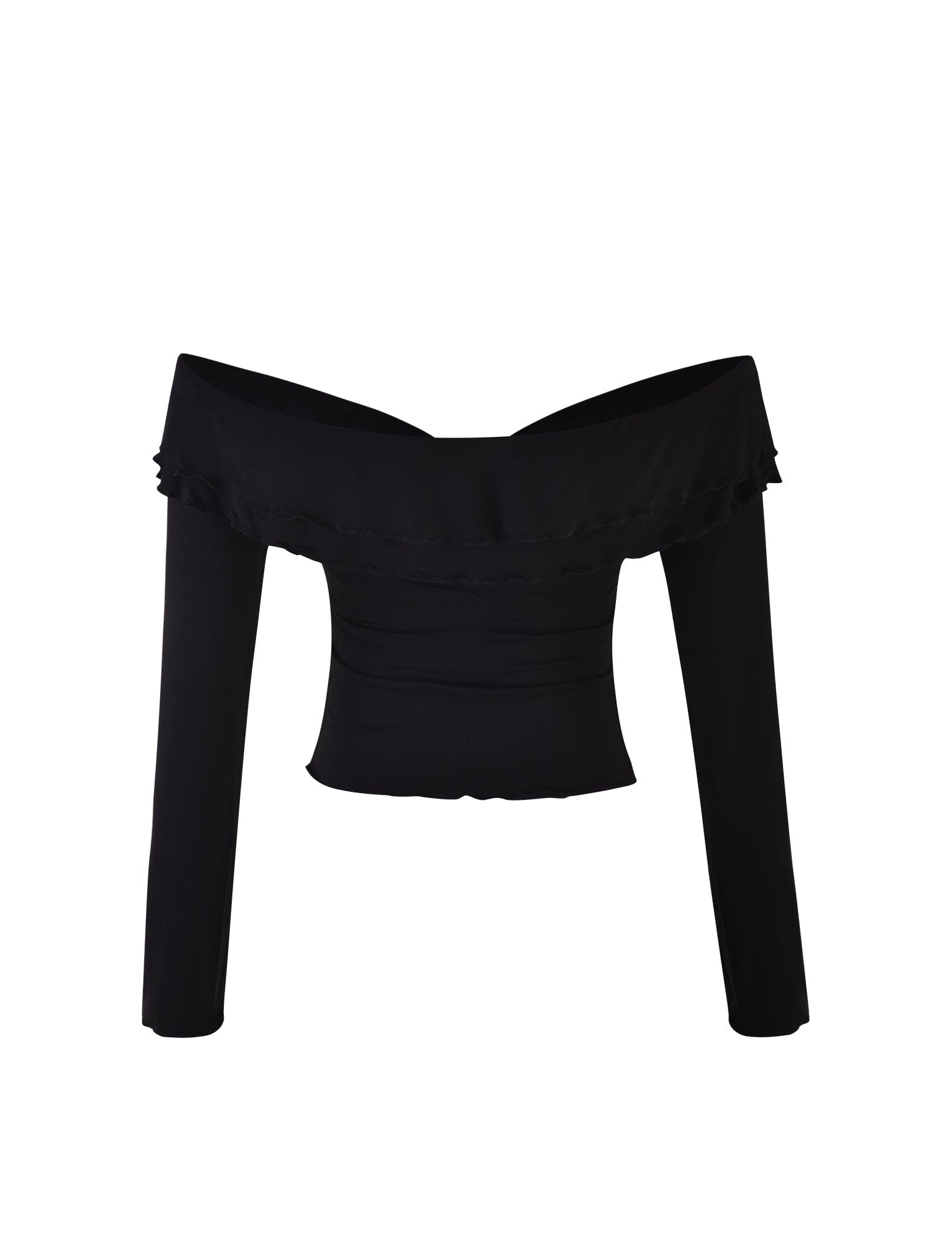 DENALI LONG SLEEVE TOP - BLACK