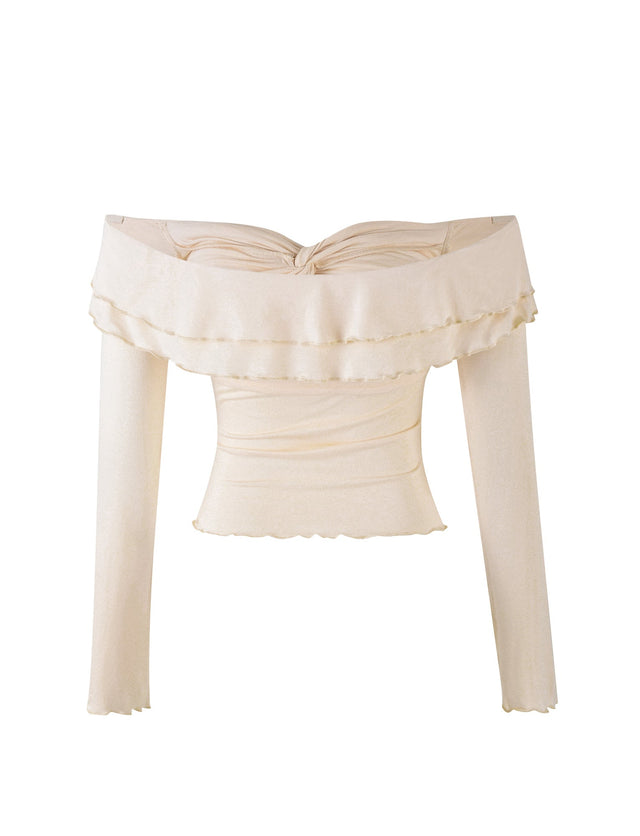 DENALI LONG SLEEVE TOP - WHITE : BONE