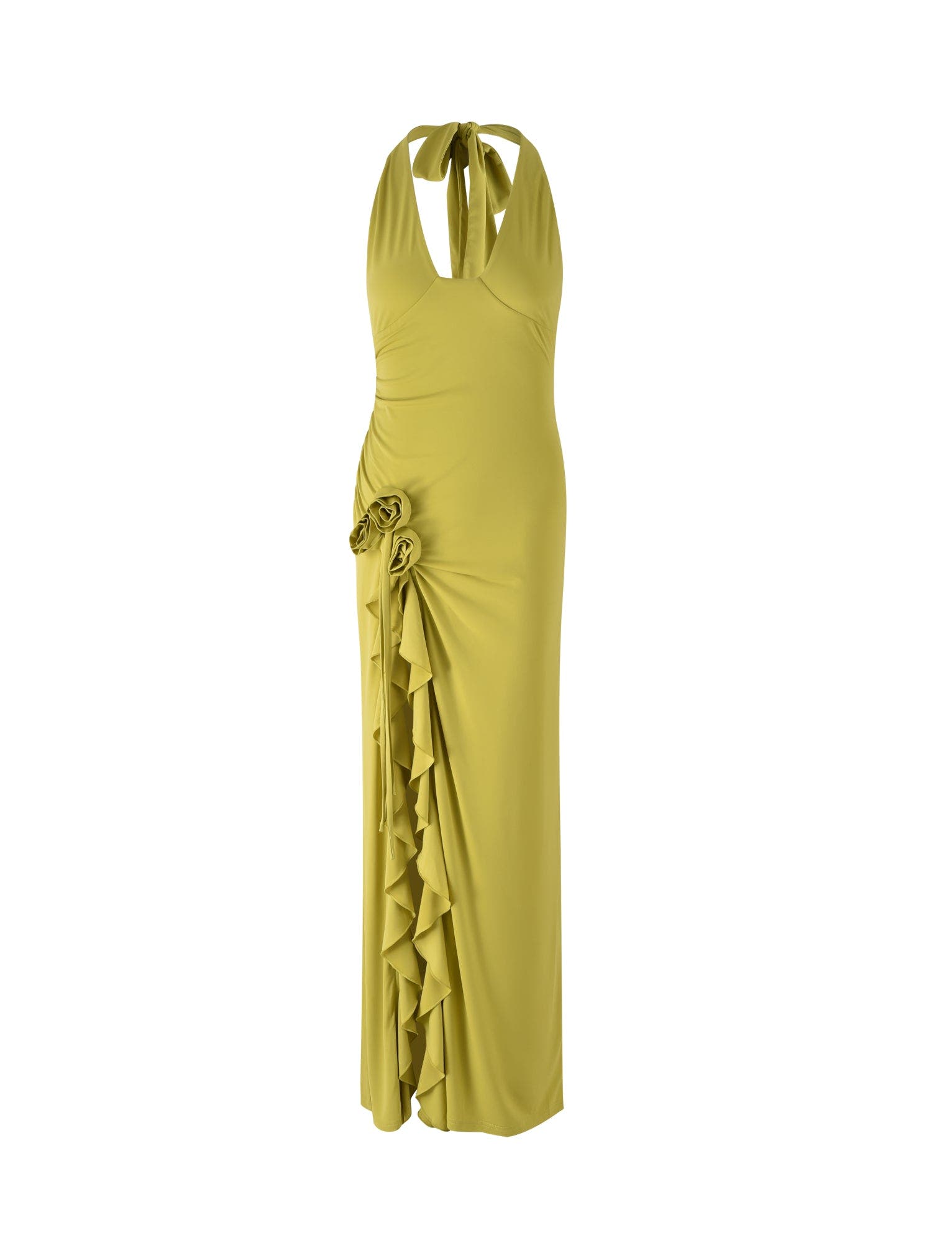 FAORA DRESS - GREEN : OLIVE GREEN : CHARTREUSE