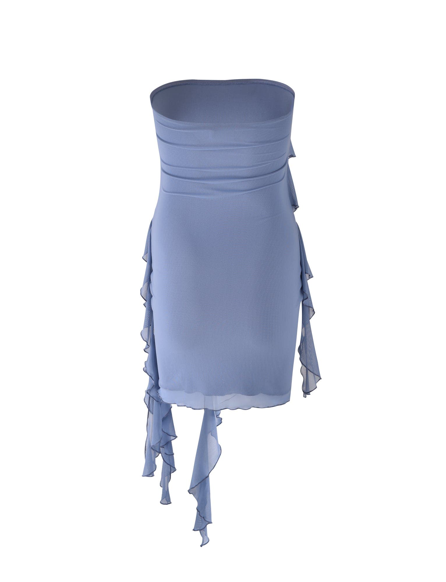 SADIA DRESS - BLUE : DUSTY BLUE