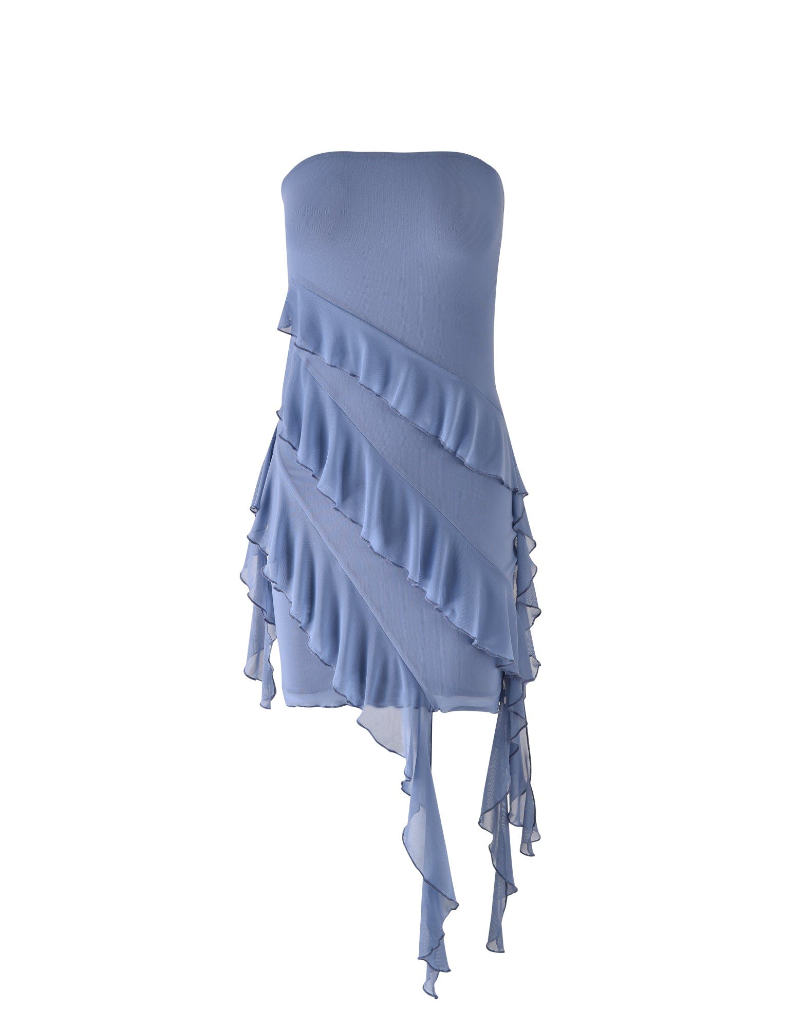 SADIA DRESS - BLUE : DUSTY BLUE