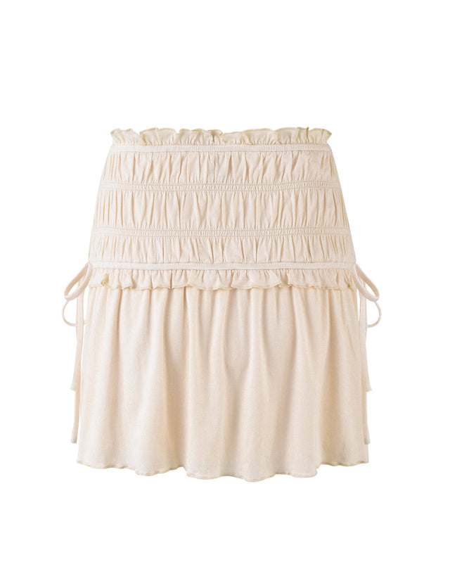 DENALI MINI SKIRT - WHITE : BONE