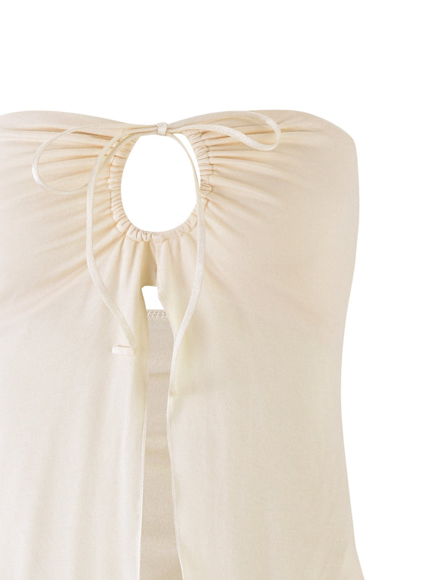 KAROLINA JERSEY TOP - WHITE : OFF WHITE : IVORY