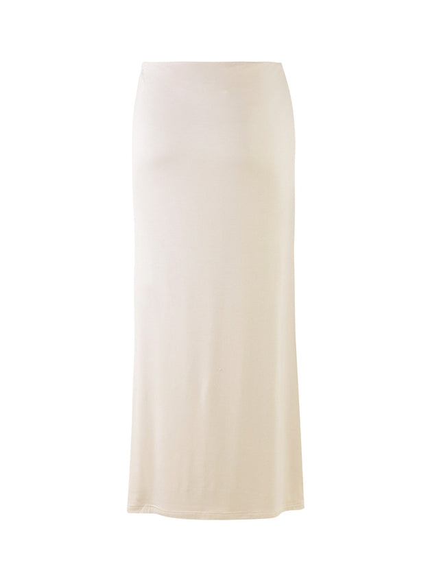 KAROLINA JERSEY SKIRT - WHITE : OFF WHITE : IVORY