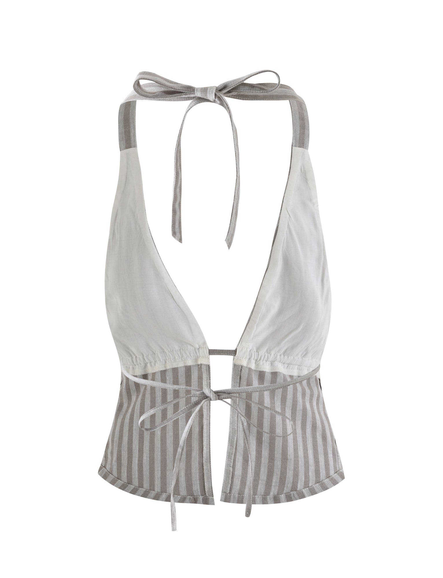 LAINEY TOP - GREY : STRIPE