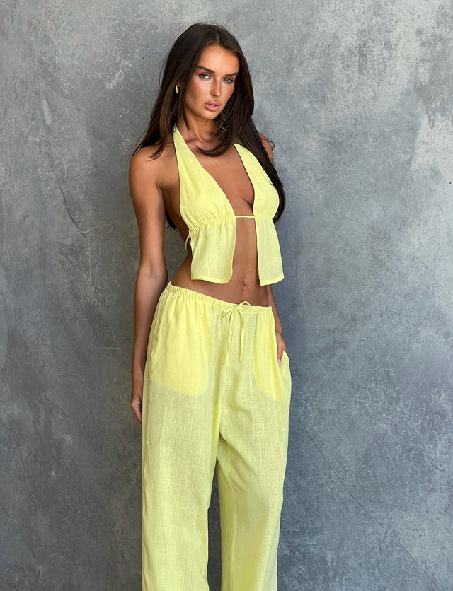 LAINEY PANT - YELLOW : LEMON