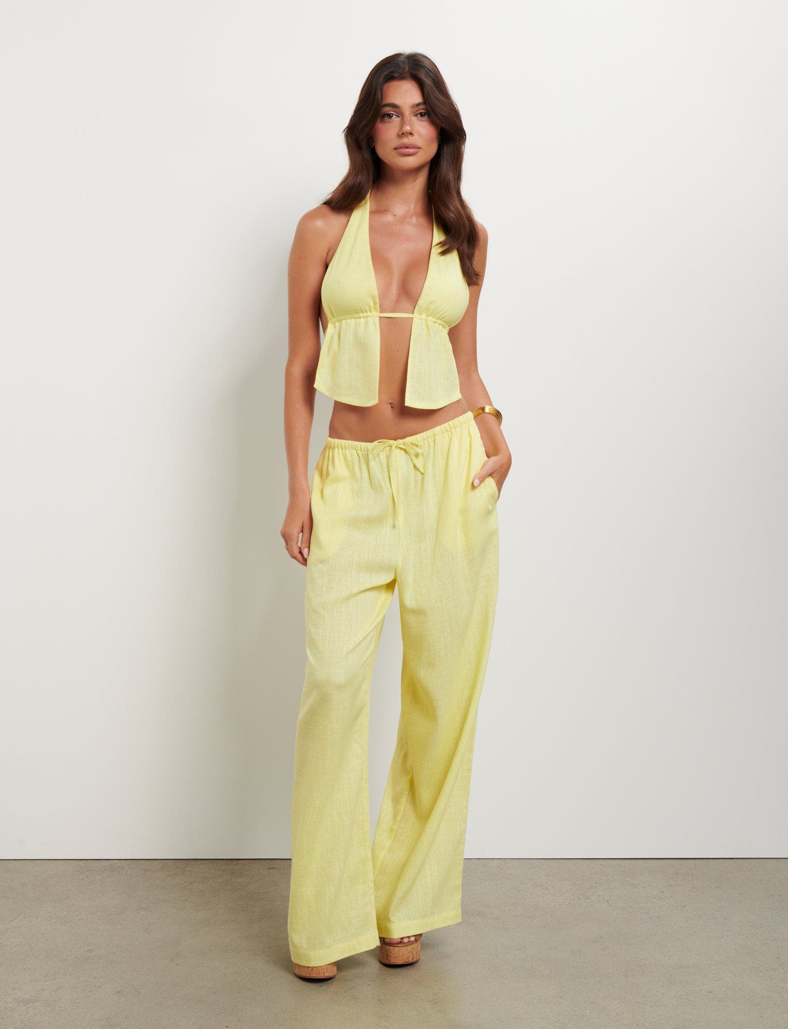 LAINEY PANT - YELLOW : LEMON