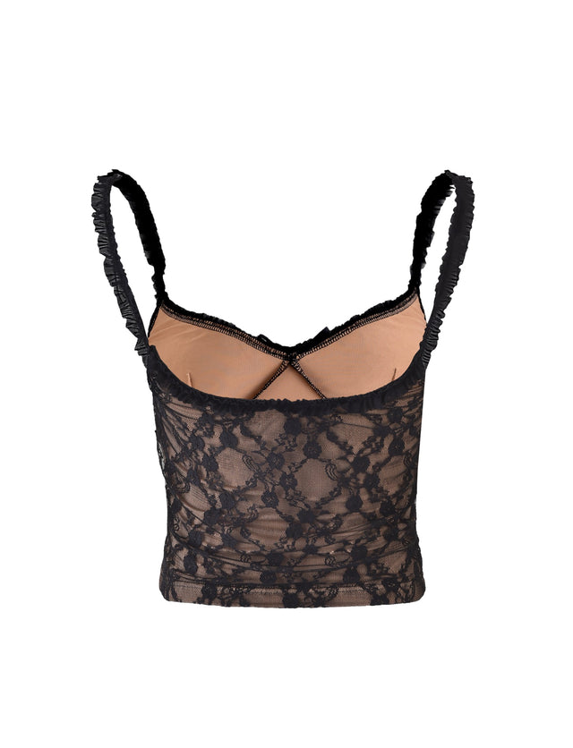 DEJA TOP - BLACK : LACE