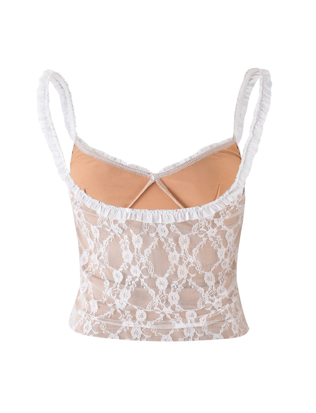 DEJA TOP - WHITE : LACE