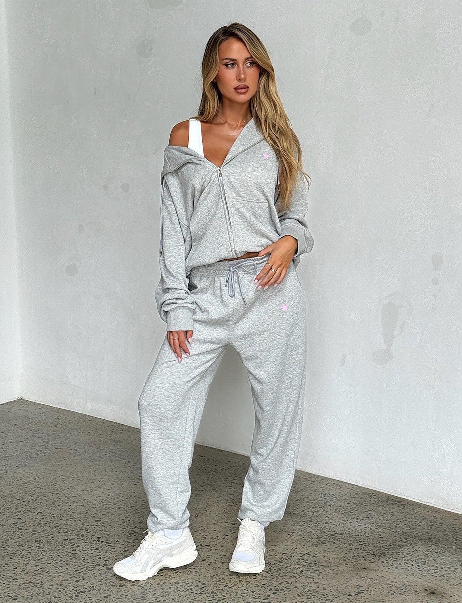 ALISH PANT - GREY : GREY MARLE