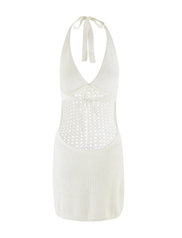 DELTA MINI DRESS - WHITE