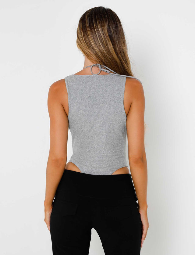 TARYN BODYSUIT - GREY