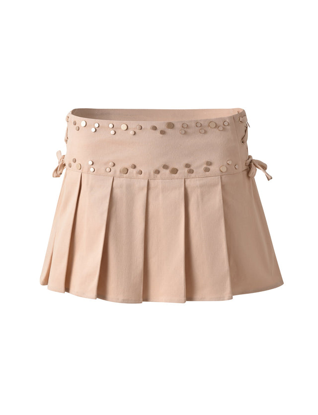 NOVALIE SKIRT - BEIGE : TAN