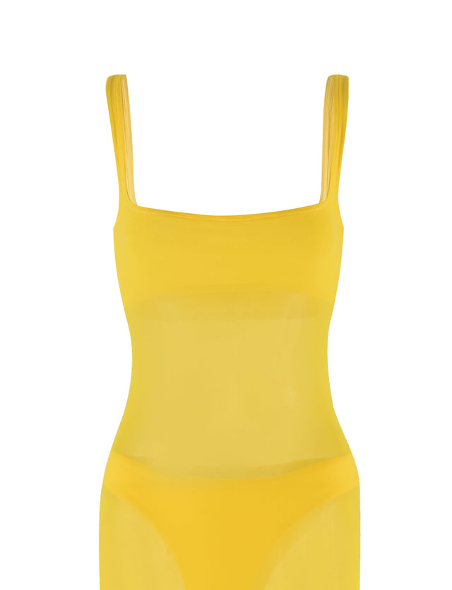 SAMIR DRESS - YELLOW : NEON YELLOW : BRIGHT YELLOW