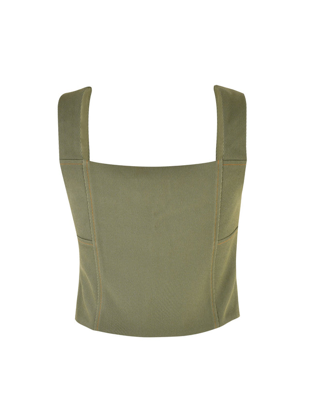 SULLIVAN TOP - GREEN : KHAKI GREEN