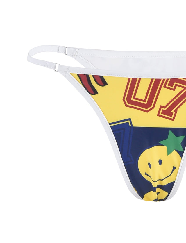 DIANA BIKINI BOTTOM - MULTI : COLLAGE : GRAPHIC PRINT