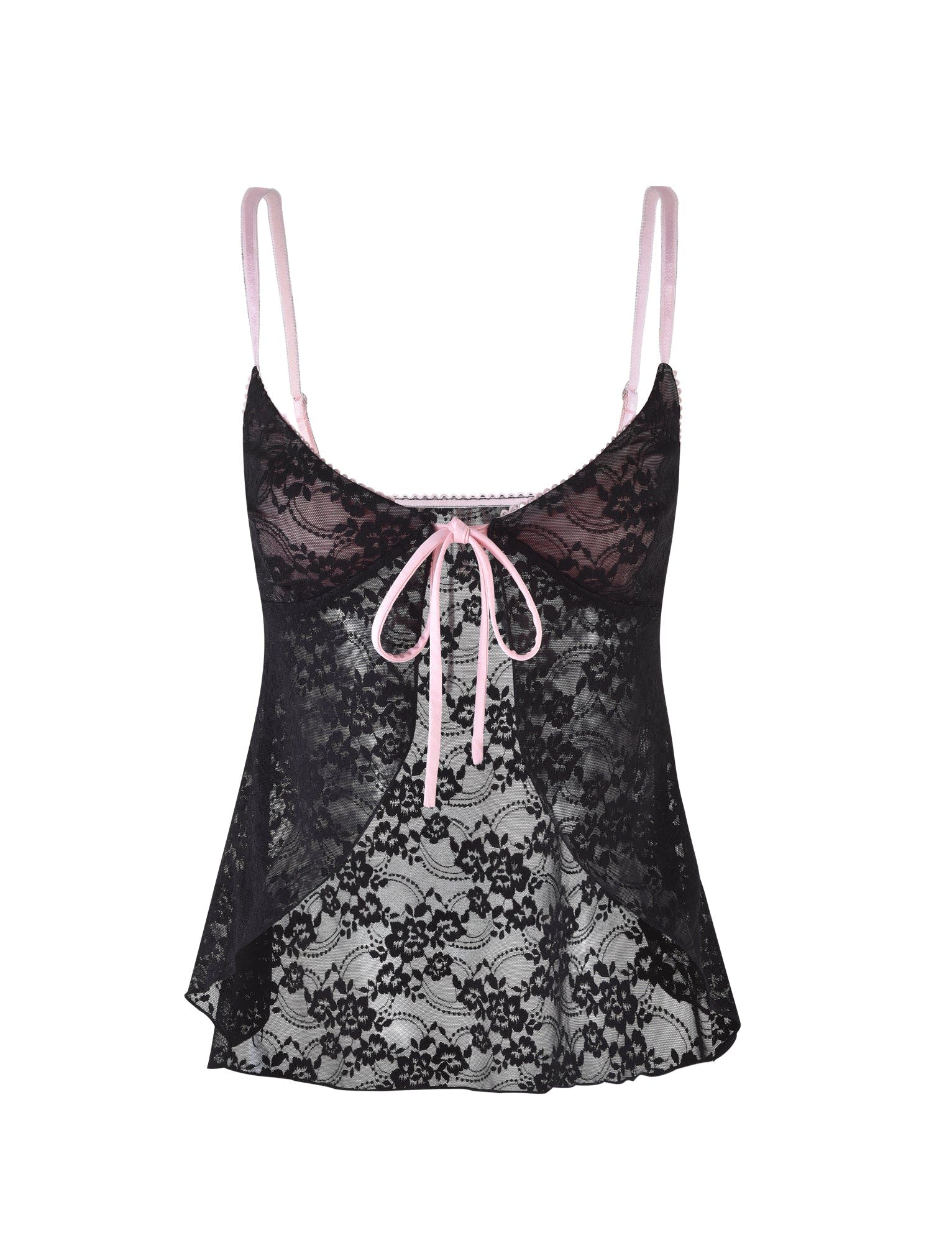 MELANIE TOP - BLACK : BLACK LACE