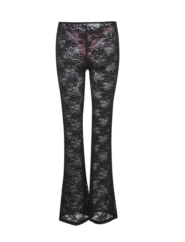 MELANIE PANT - BLACK : BLACK LACE