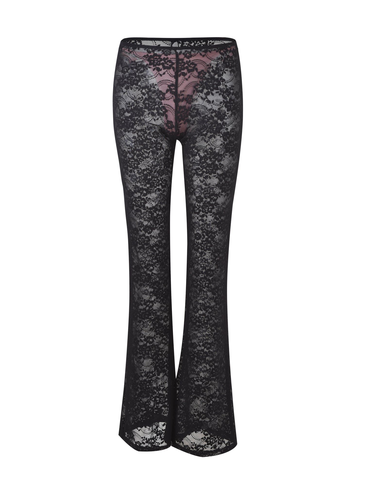 MELANIE PANT - BLACK : BLACK LACE