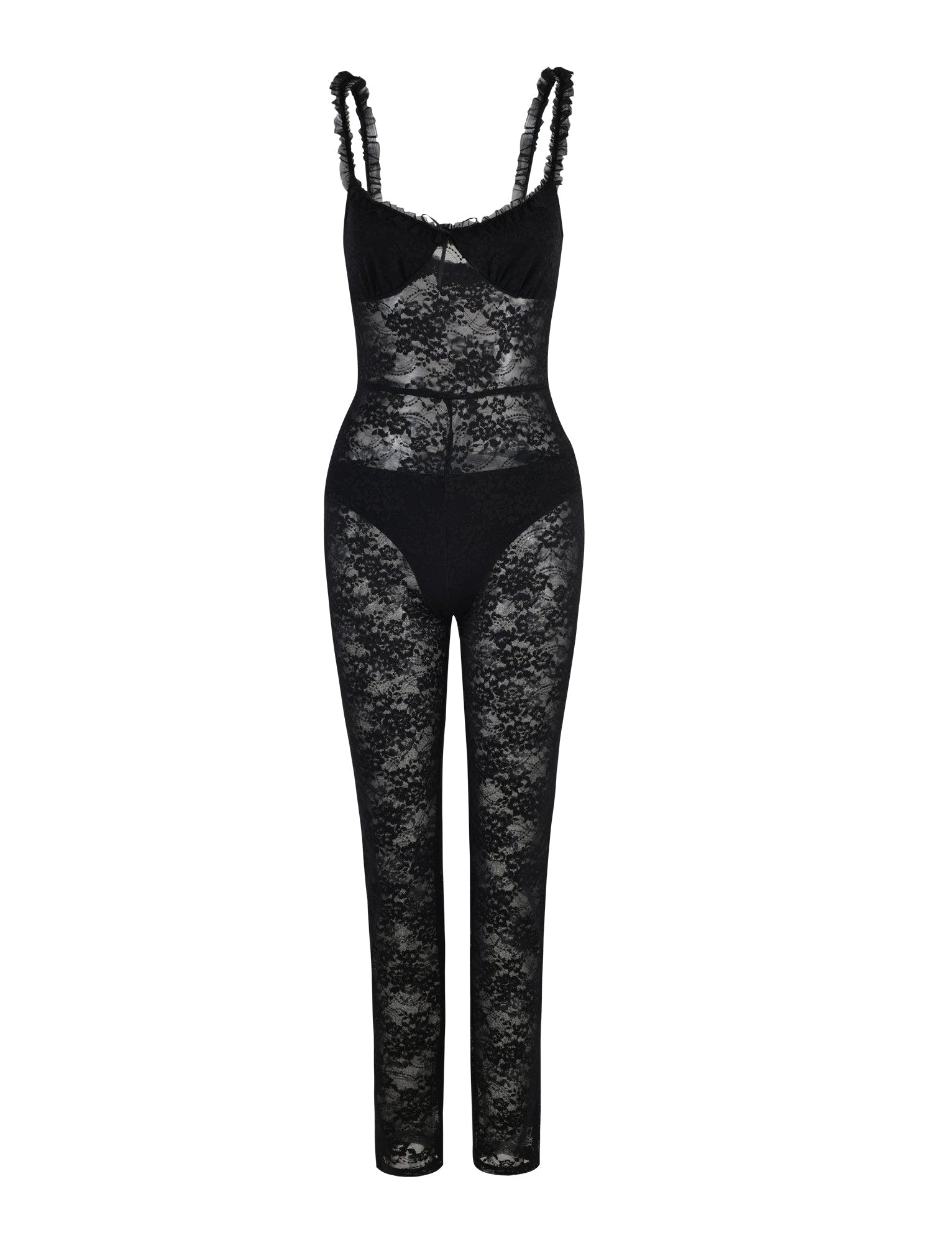 DEJA JUMPSUIT - BLACK : LACE