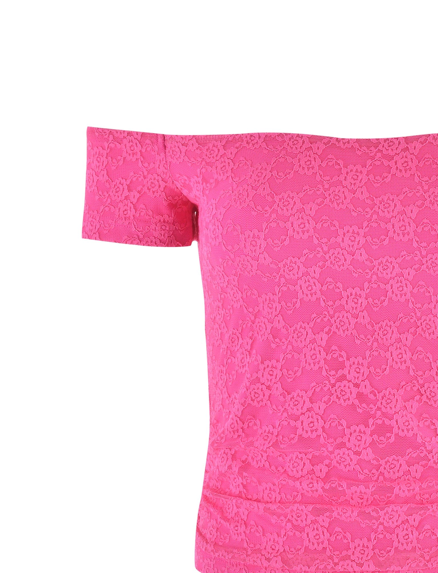 CAIDEN TOP - PINK : HOT PINK : HOT PINK LACE