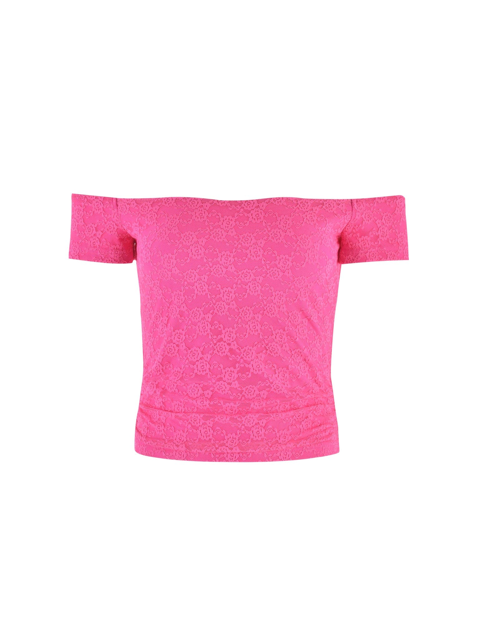 CAIDEN TOP - PINK : HOT PINK : HOT PINK LACE