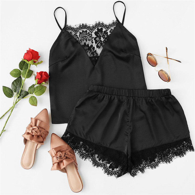 lace shorts and top nightwear