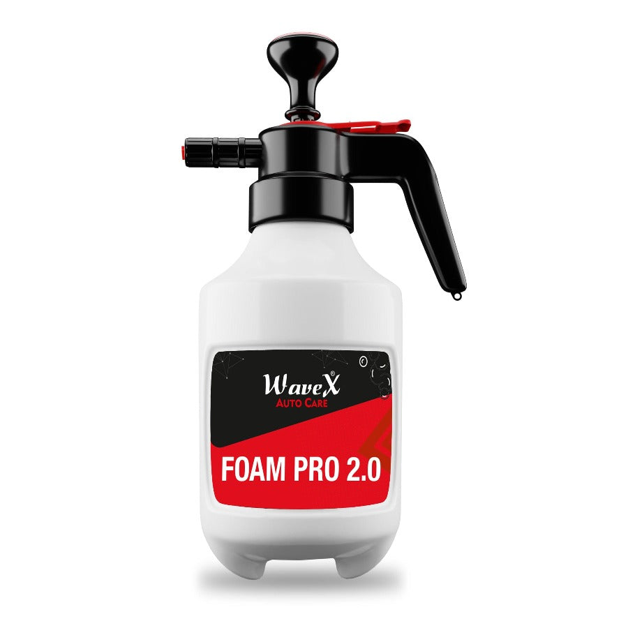 Wavex Foam Pro 2.0 Foaming Pump Sprayer Combo - Includes Pressure Foam Sprayer for Car Cleaning Car Wash Car Detailing, Wonder Wash Car Shampoo 100 ml, Air Freshener 100ml, Microfiber Cloth 40cmx40cm