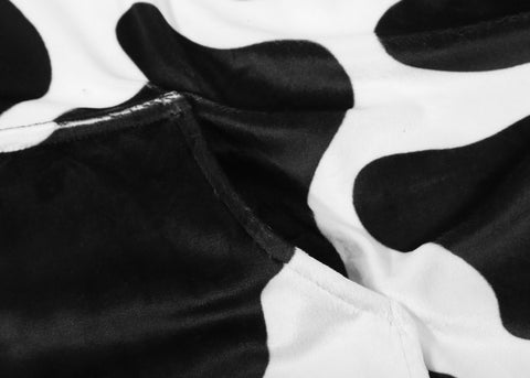 Kids Cow Pattern Reversible Hoodie Blanket