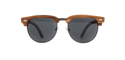 lunettes de soleil en bois de face chill club