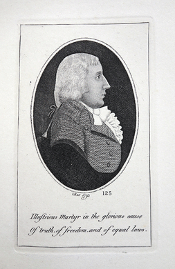 Thomas Muir, Esq. Younger of Huntershill  John Kay etching 18c