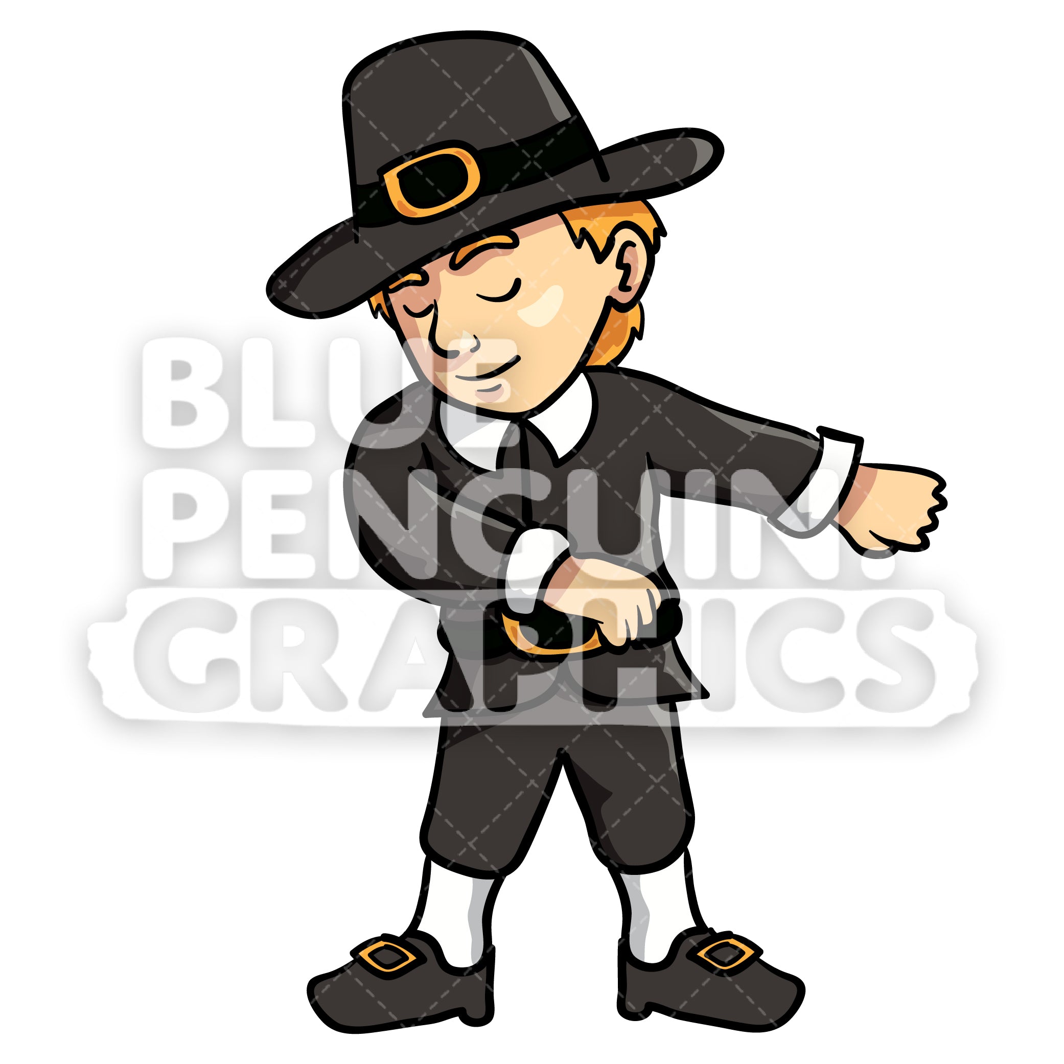 Elskede Lager motor The Settlers Thanksgiving Boy with a Hat Floss Dance Vector Cartoon Cl –  Penguin Graphics