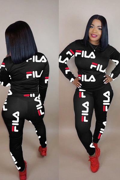 nike tracksuit black and red