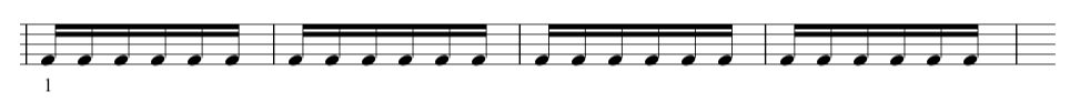 Fur Elise music sheet, bars 61-65 in the bass clef. Photo credit: the complete classical piano course.