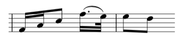 fur elise music sheet, bar 25 in the right hand.  Photo credit: the complete classical piano course.