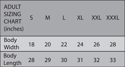 Adult Sizing Chart