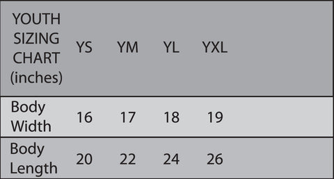 Youth Sizing Chart