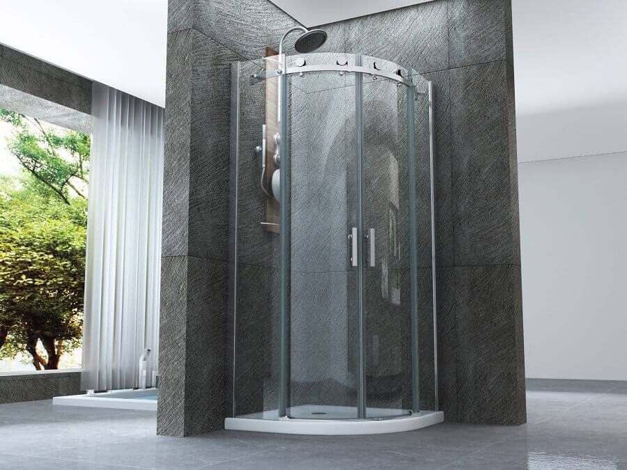 Porta doccia quadrato Record 80 x 80 cm, H 195 cm in vetro