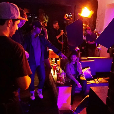 Shomi Patwary directing on set directing The Weeknd