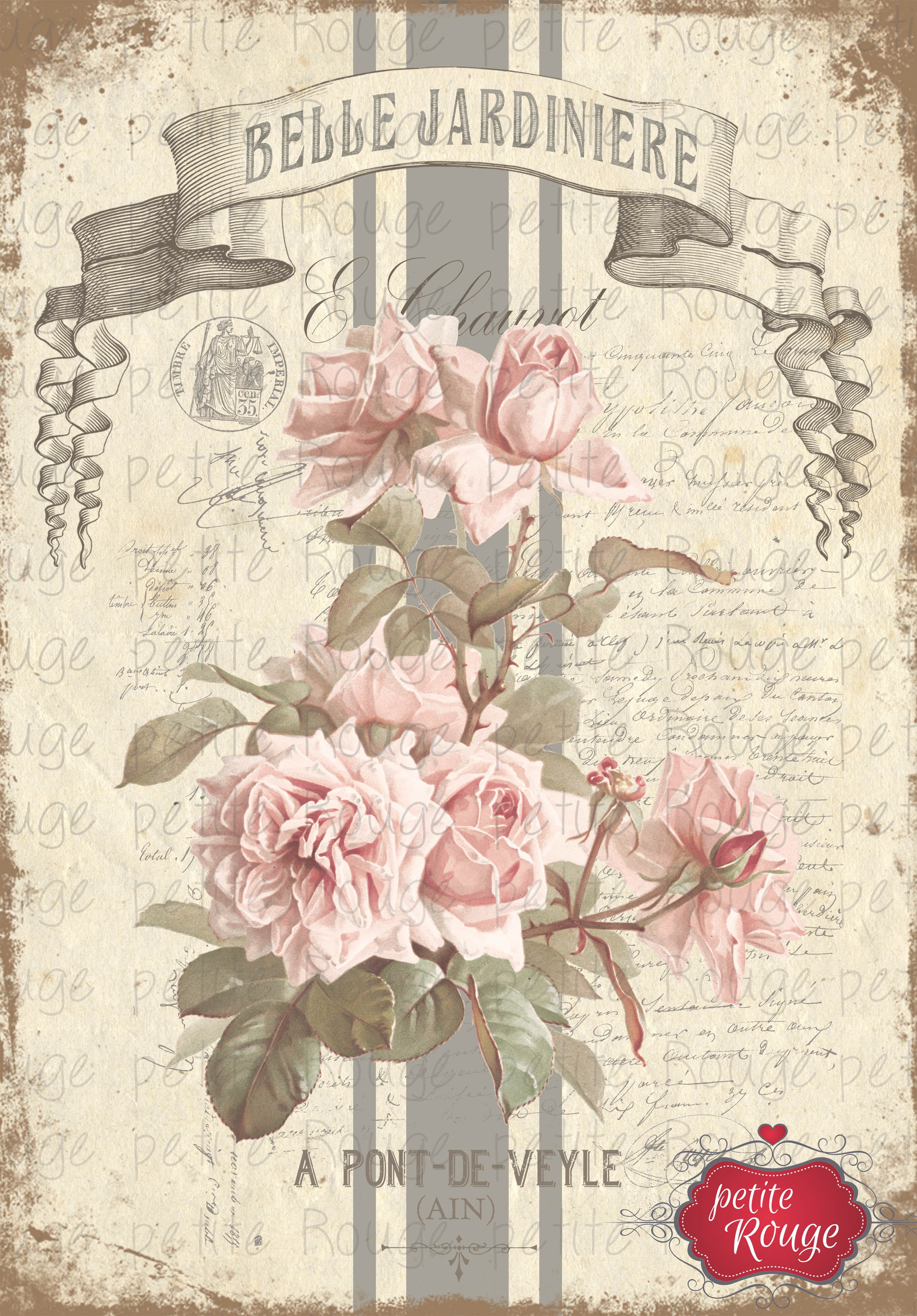 Roses Du Jardin.8 A3 (PR-WS023) – Petite Rouge Vintage Emporium