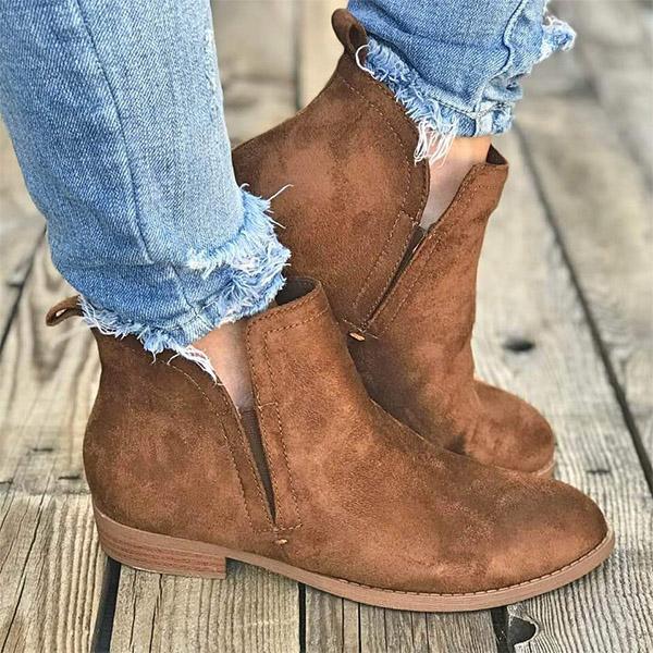 dressy booties low heel