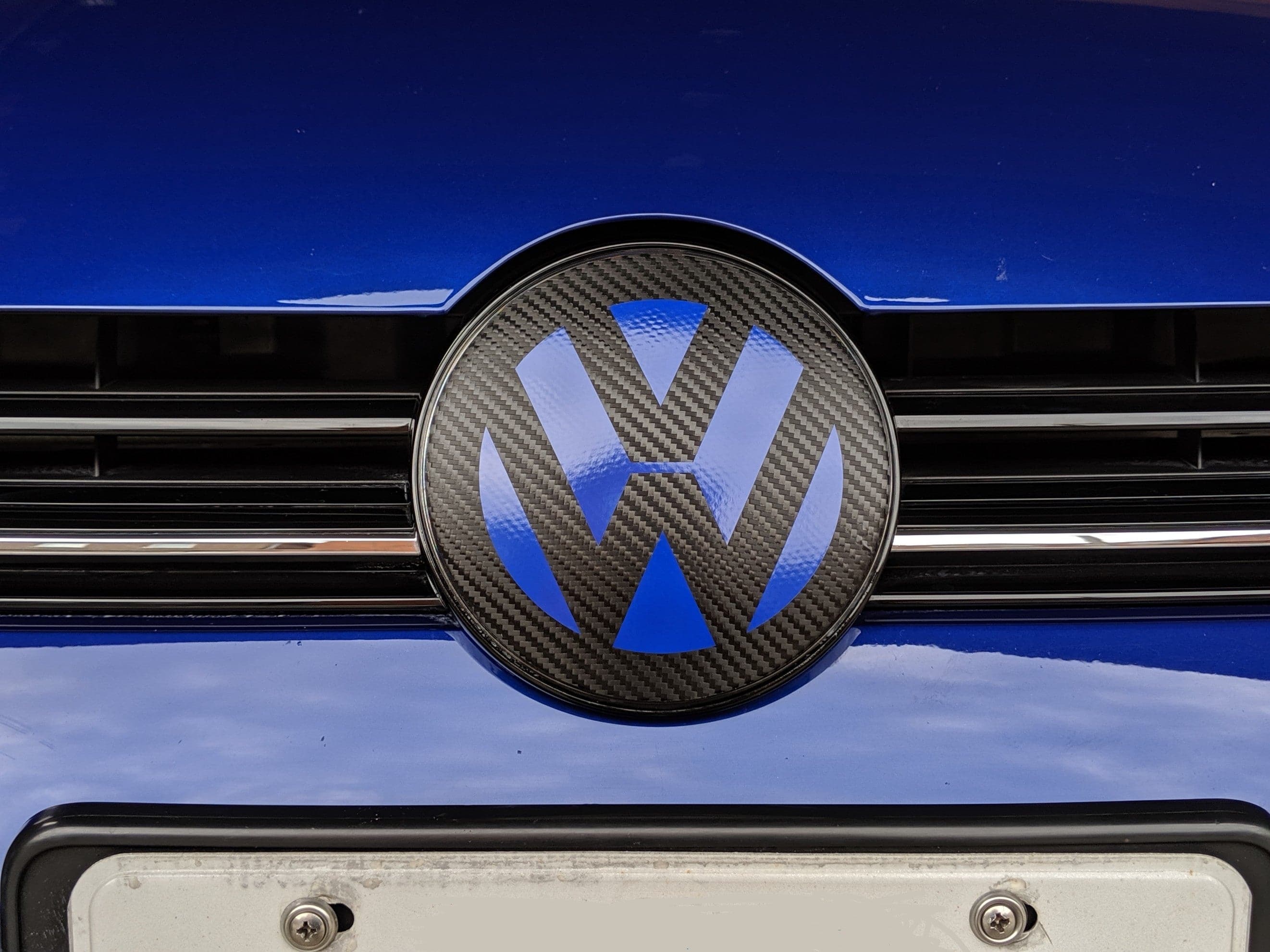 VW Golf 8 VIII ohne ACC! Front Vorne Emblem Schwarz Zeichen GTI GTD GTE R  5H